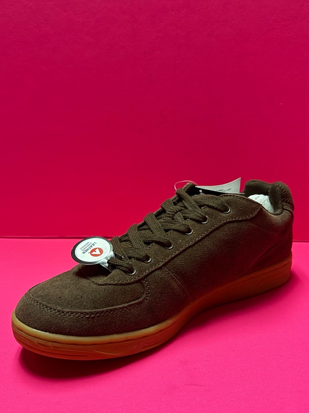 Airwalk Men's Brown Suede Lace-Up Sneaker with Gum Sole